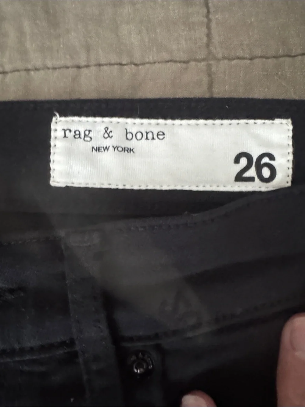 rag & bone Black Wide Leg Jeans